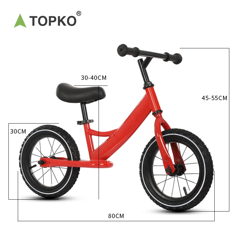 Рама из высокоуглеродистой стали TOPKO, надувные резиновые шины, уличный детский велотренажер с регулируемой высотой
