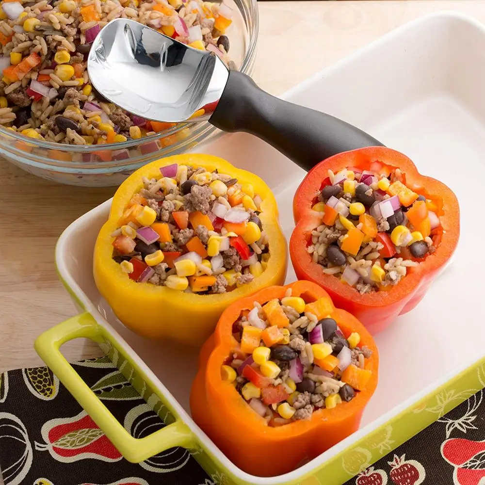 
wholesale with comfortable handle logo in bulk plastic heated ice cream scoop freezer for ice cream scoop spoon 