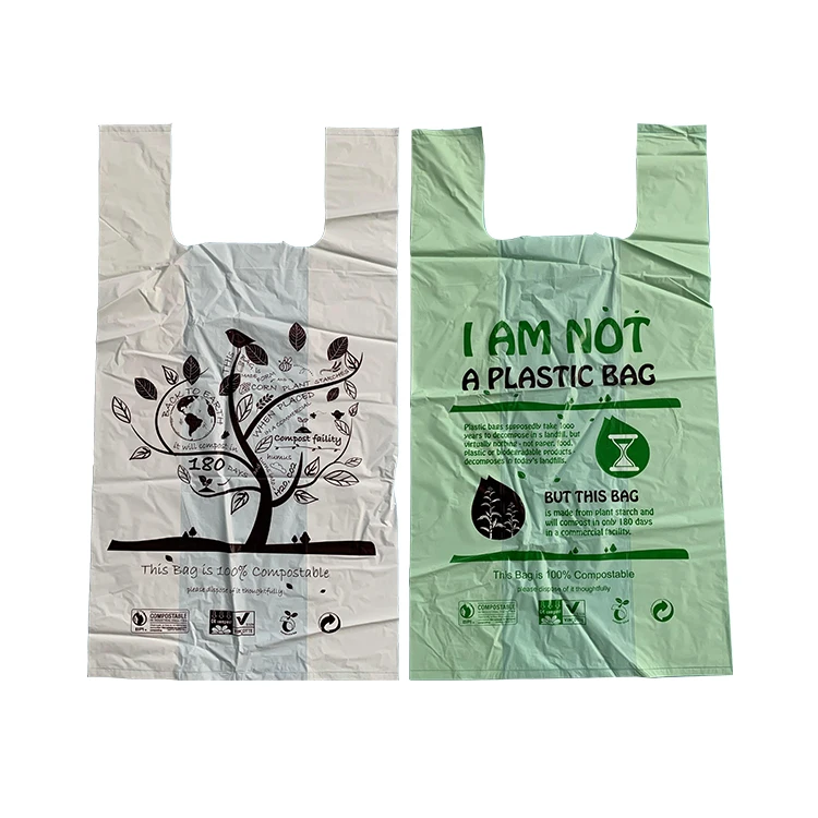 
Very Environmental Protection and Popular PLA Compostable Bag Bio Degradable Bag Biodegradable Bags Shopping Customized Blister 