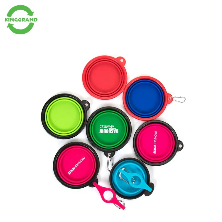 Hot Sale silicone collapsible dog food pet bowl