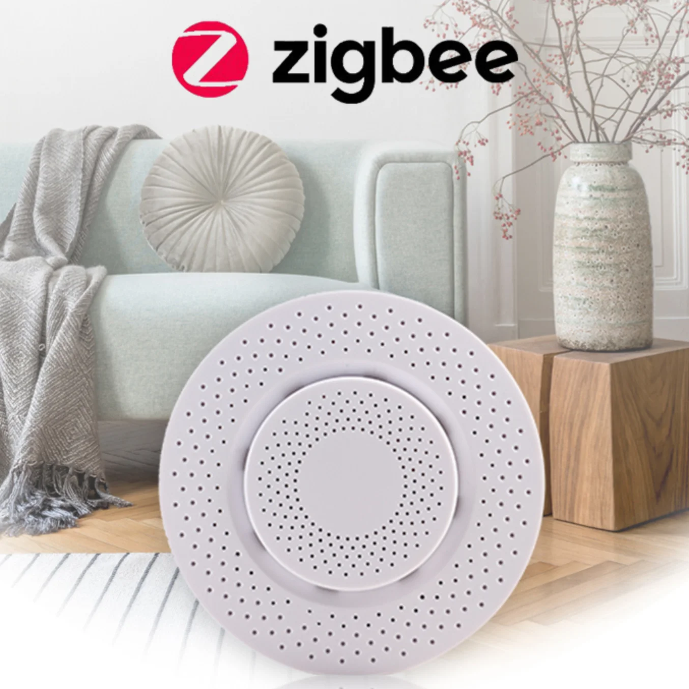 Zigbee Smart Air Box, Formaldehyde/VOC/Carbon Dioxide Air Quality Testing, Temperature and Humidity Sensor Automation Alarm