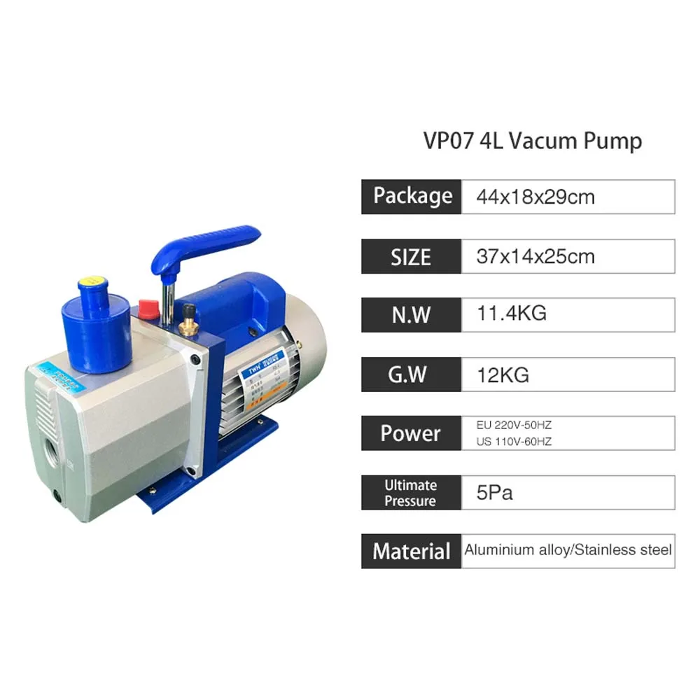 Novecel VP07 4L Vacuum Pump working with Laminating Machine for Q5 A5 BM01 BM02