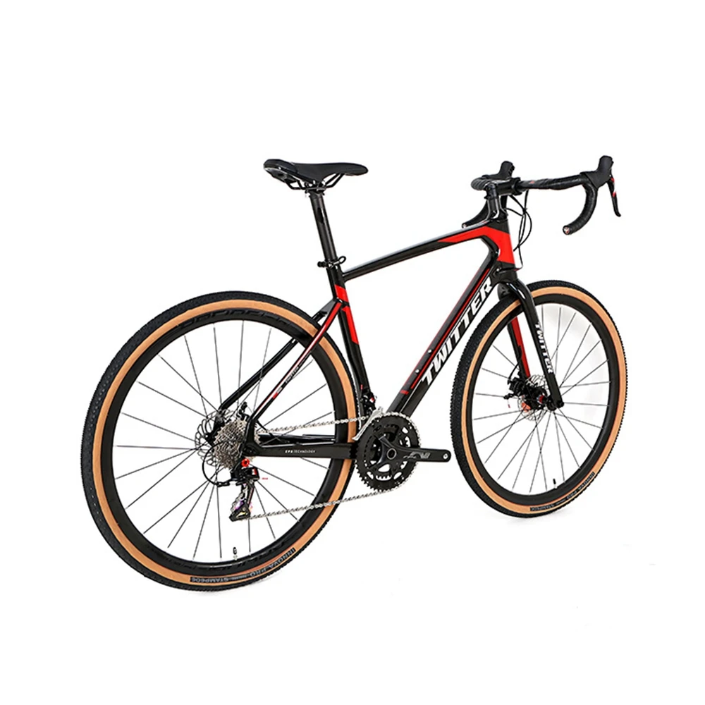 Twitter GRAVEL double color tyre road bicycle disc brake carbon fiber 700c large mens road bike price