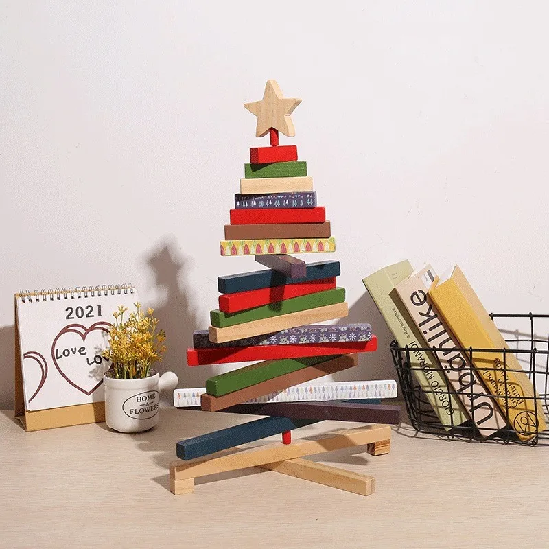 Small wooden Christmas tree