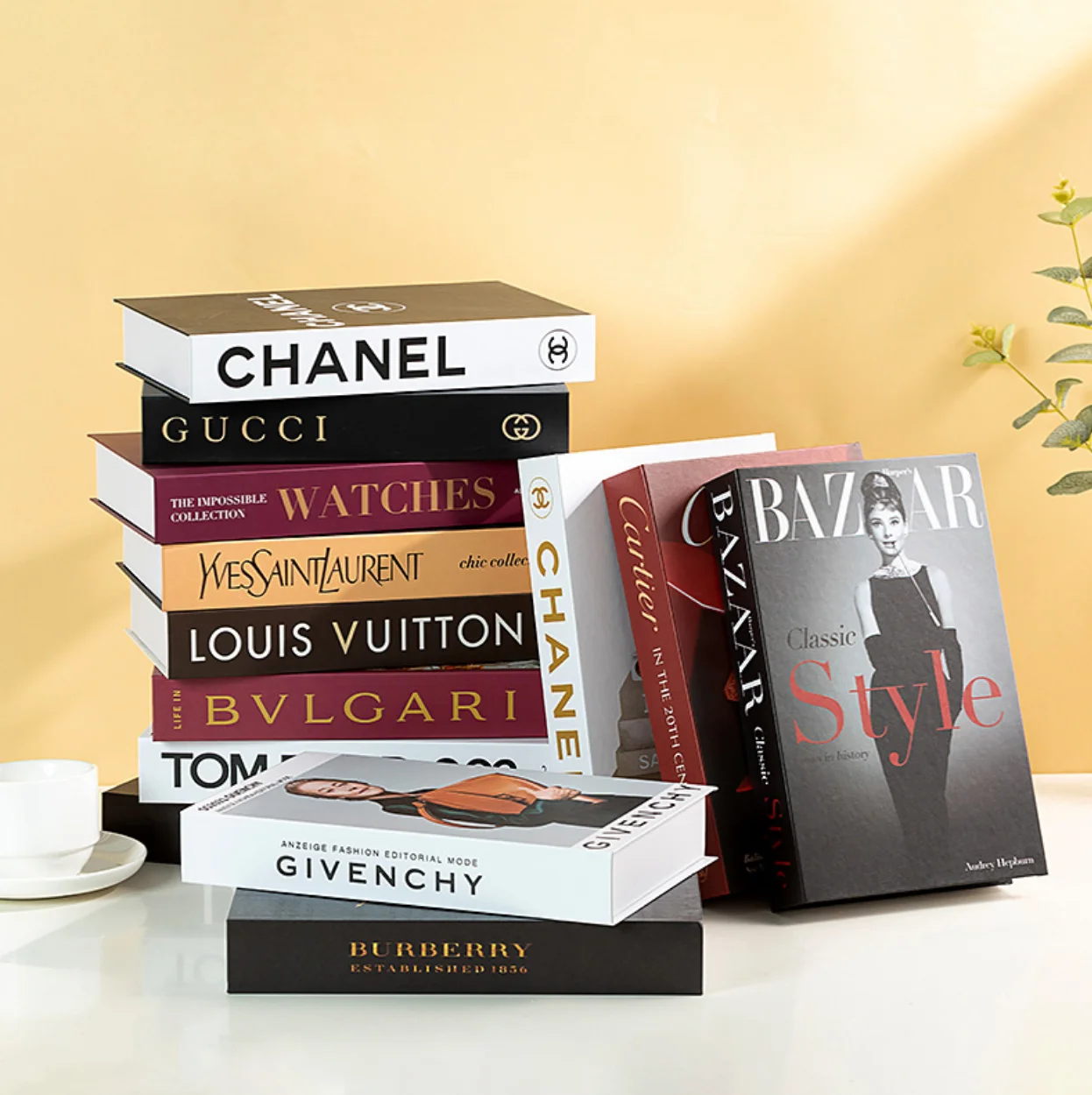 Fashionable Faux decorative books Hardcover books for home decor books Decorating Coffee Tables And Shelves