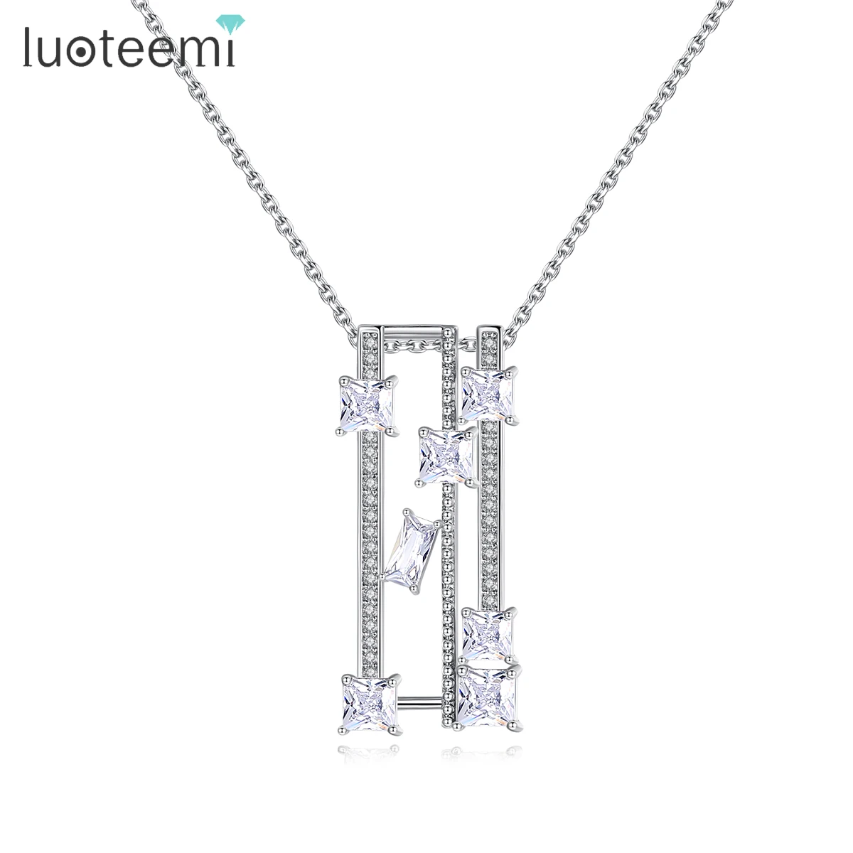 Новое поступление красивое ожерелье LUOTEEMI модное женское с подвесками новый стиль простой кулон ожерелья ювелирные изделия