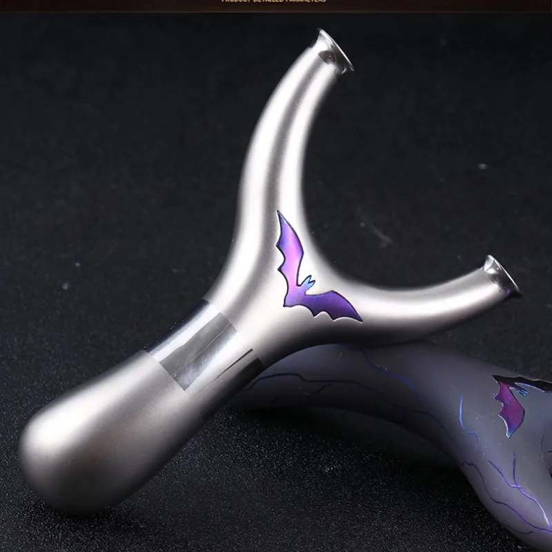 New TC21 Titanium Alloy Slingshot Flat Leather Slingshot Mirror Face Flying Tiger Outdoor Shooting Competitive Hunting