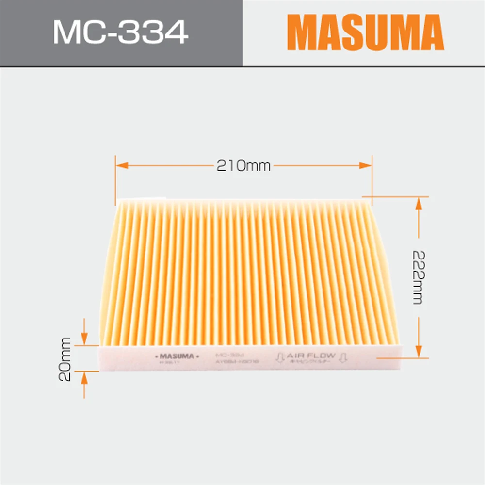 MC-334 MASUMA Myanmar Поставщик Авто Ремонт салонный фильтр AY686-NS018 AY684-NS018 AY685-NS018 272771HD0B 272771HE0E
