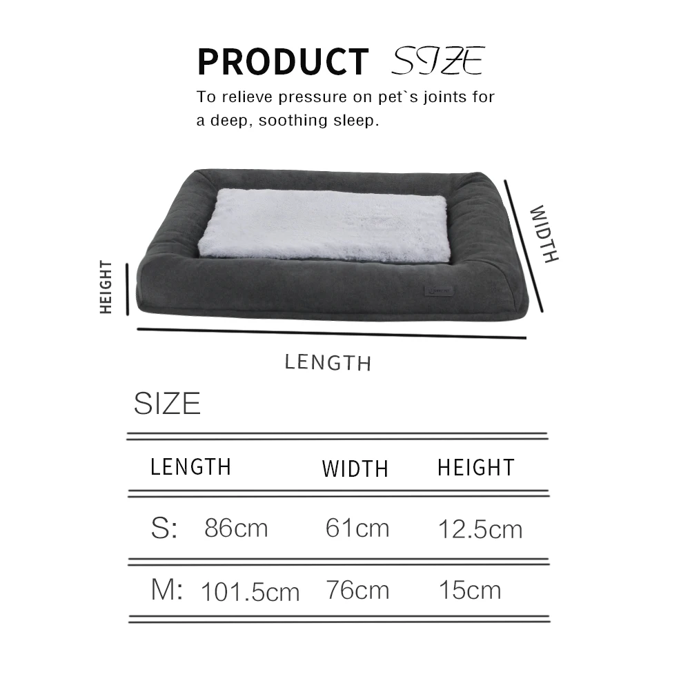 Cama para perros washable metal cage dog crate mat orthopedic egg foam for medium large breeds dog bed