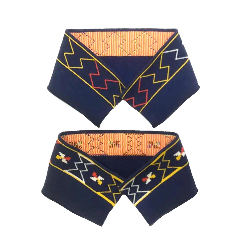 Ribbed flat knitting machine T-shirt collar cotton 1x1 jacquard weave