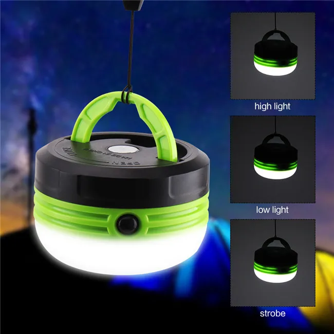 Magnetic LED Portable camping lantern AA Battery Powered 4 mode waterproof LED Camping tent lamp for outdoor hiking fishing