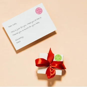 Thank You Stickers Roll Flower Beautiful Styles 500 Units in One Roll for Gift Decor Sealing Label