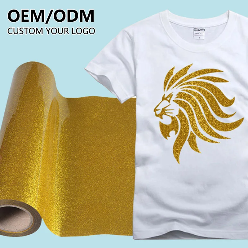 Luxury Shining Glitter Tshirts Custom Your Designs logo With Pattern Glitter Heat Transfer Vinyl T-shirt for Men