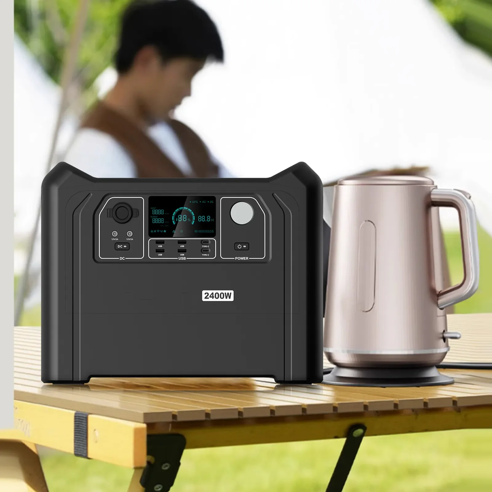 Banqcn 2400W AC Output with 2560WH Capacity Power Bank Station 2024 Outdoor Camp Tool Safety LiFePO4 Battery