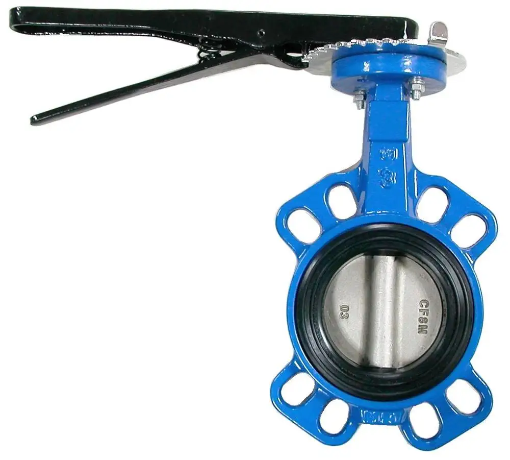 
Excellent DN40 Soft Seal PTFE Manual Handle Wafer Valve Stainless Steel 304 Disc Butterfly Valve 