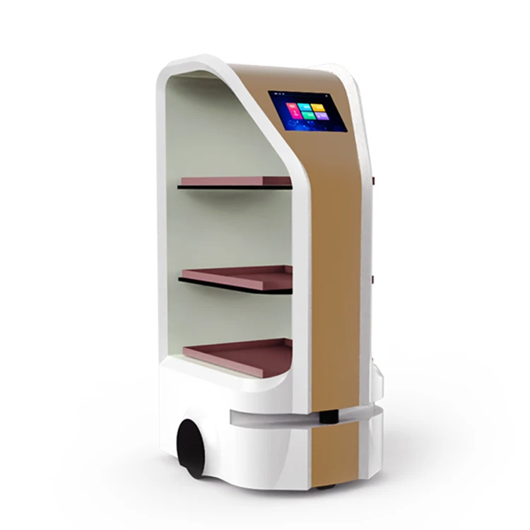 Auto Navigation Delivery Robot Smart AI Deliver Robot Waiter  Automatic Guiding Food Delivery Robot