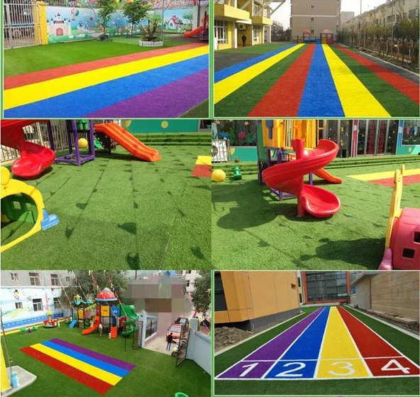 Colorful landscaping Artificial Turf Kindergarten Red grass carpet