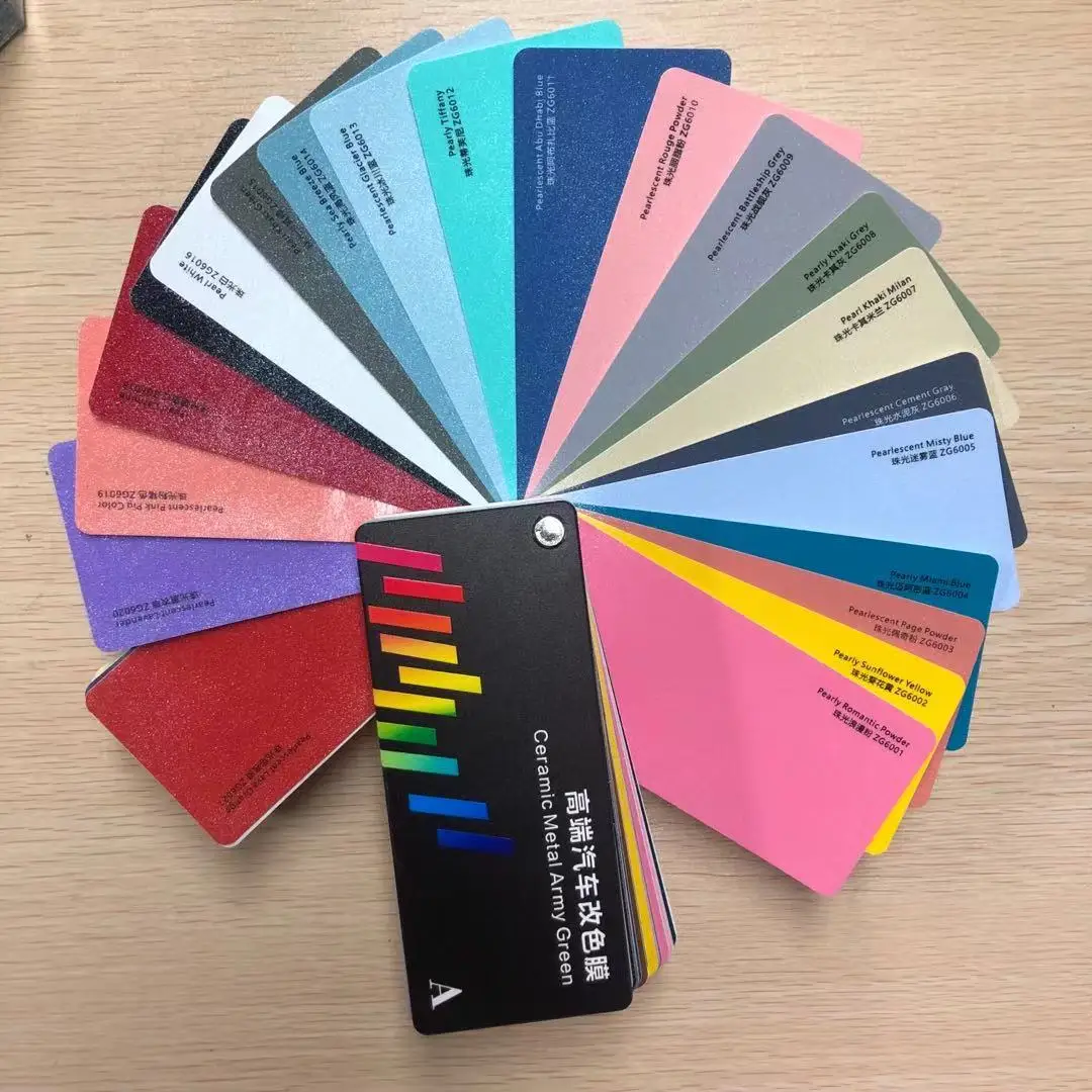 
 Хромированные матовые светло-голубые воздушно-Пузырьковые двойные литые наклейки и процесс затвердевания Автомобильная виниловая пленка  