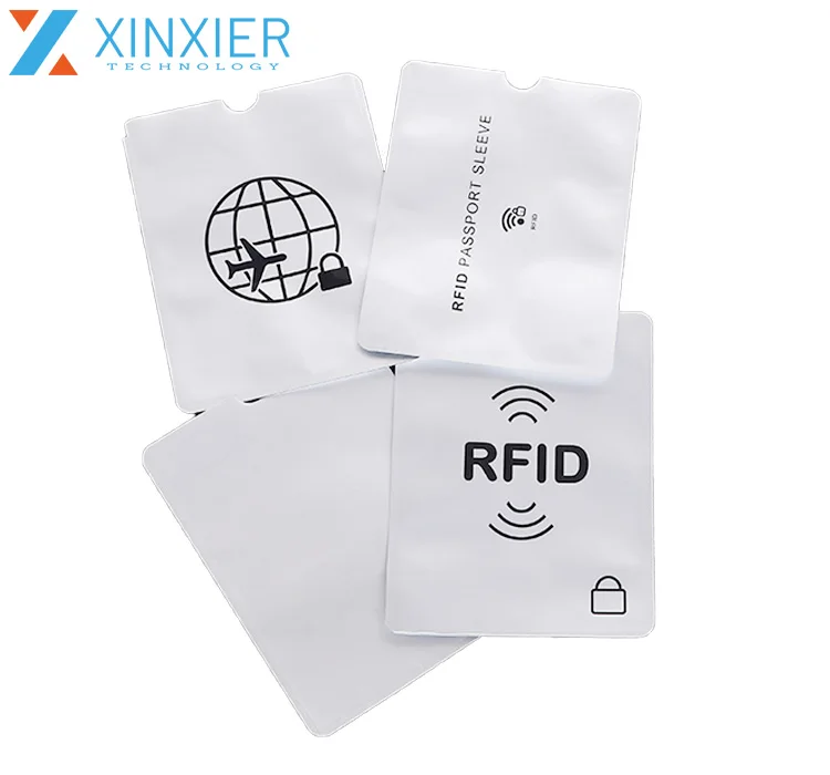 Whosale Price Stock Card Sleeve RFID Blocking Aluminum Foil Card Sleeve for Card ID Information Protection