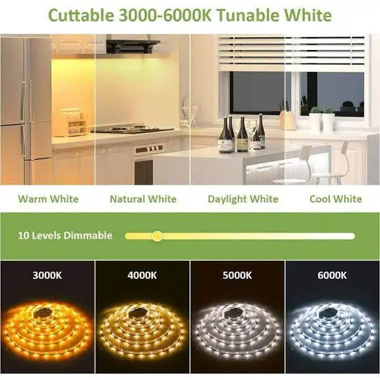 20 Вт 240 светодиод на метр SMD 2835 24 В 2 в 1 Двуцветный 2700 К 3000 6500 регулируемая двойная белая светодиодная лента CCT