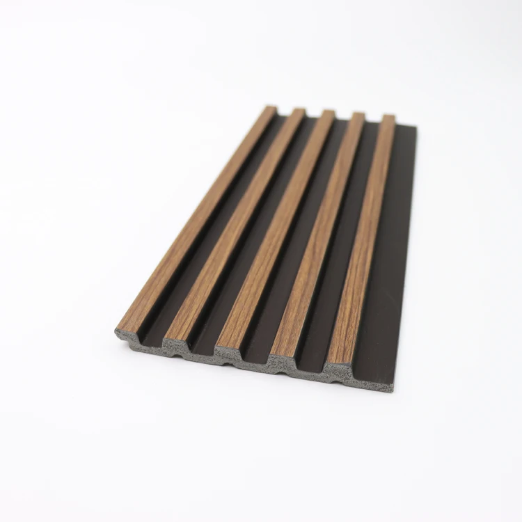 Hot Sale Interior Decorative Polystyrene Plastic Material Slat Wood Panels /PS Fluted Wall Panels