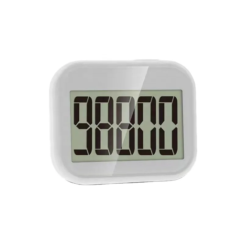New product 3D pedometer large screen digital display step counter with clip lanyard one key 360 degree sensor pedometer