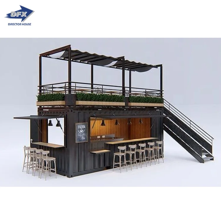 Prefab Shipping container shop store 40ft prefabricated container shops 20ft coffee Container Outdoor
