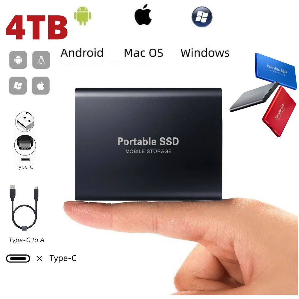Hot Selling Solid State Mobile Hard Drive 64Gb 240Gb 500G 512Gb 1Tb 2Tb 4T High Speed Transmission Real Capacity Disco Duro Ssd