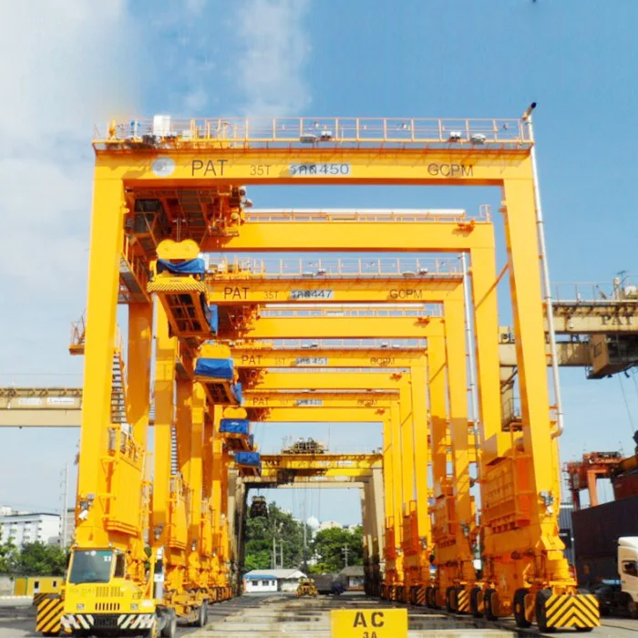 20 Ton 40 Ton 45 Ton Straddle Carrier Price 25ton 30 Ton RTG Crane Rubber Tyre Tire Port Container Gantry Crane For Sale