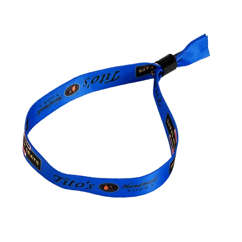 Heat transfer print sublimation wristbands custom festival events adjustable clip activity bracelet