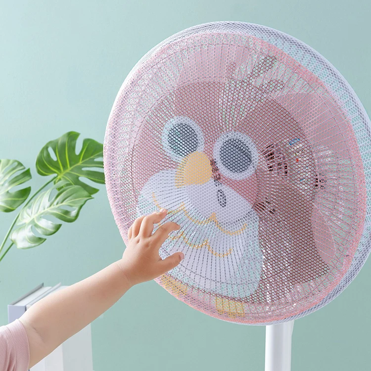 Летняя моющаяся Пыленепроницаемая мультяшная круглая крышка электрического вентилятора, пылезащитный чехол для вентилятора пьедестала