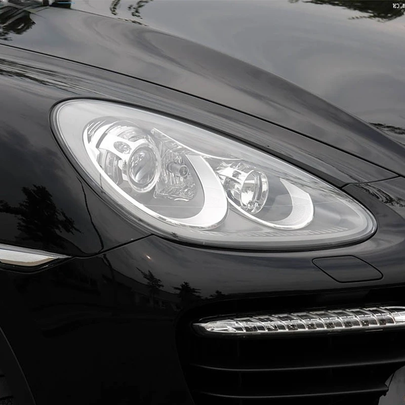 2 Pcs Car Front Light Transparent TPU Headlight Protective Film For Porsche 911 718 Cayenne Panamera Macan Taycan Accessories