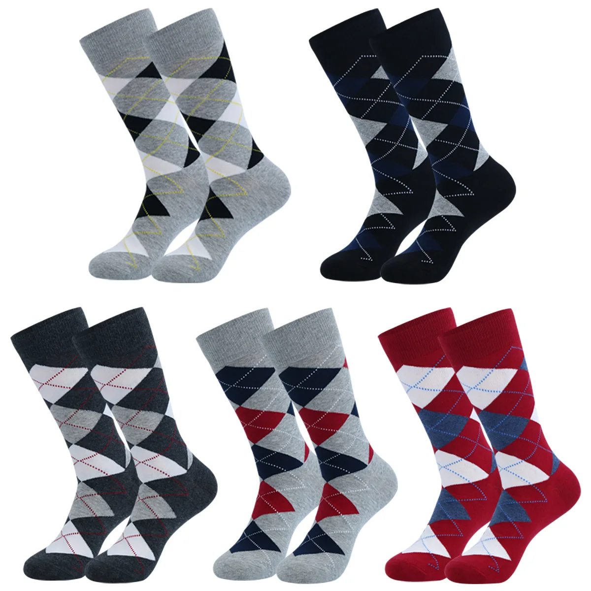 Wholesale argyle socks factory wholesale Socks High quality cotton diamond argyle sock