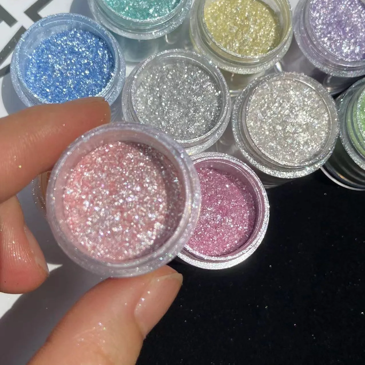 Hot-selling manicure aurora neon powder DIY handmade manicure polarized opal powder sparkling bottled mica