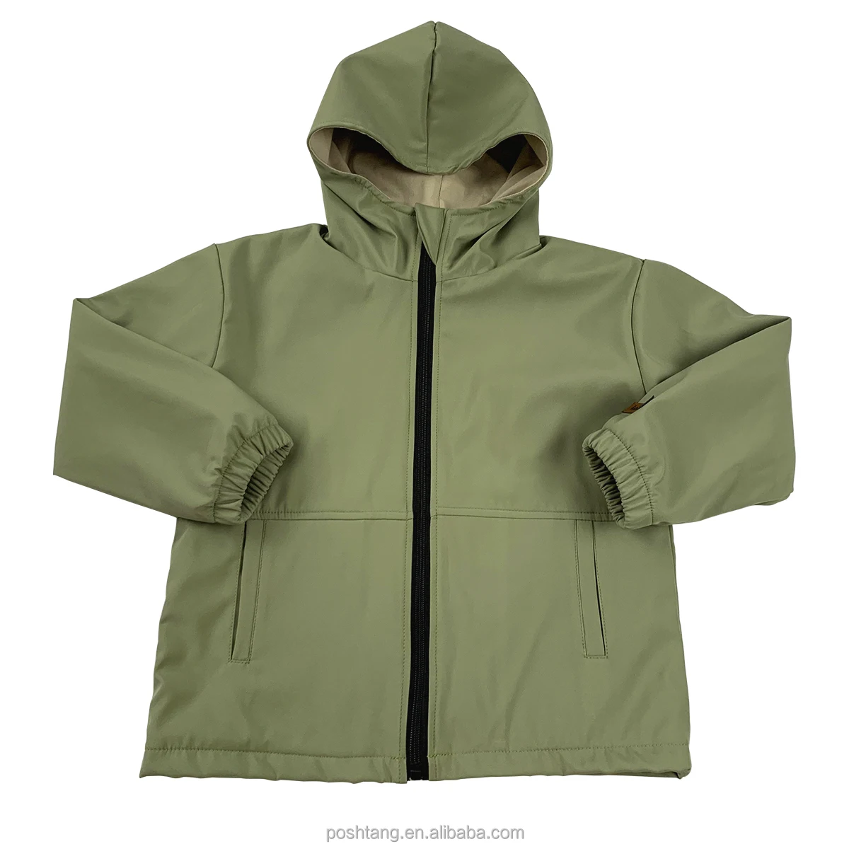 Custom toddler kids boys Hooded Waterproof Jacket Boy Sport Raincoat with knit cotton lining Outdoor wear Kids Windbreaker