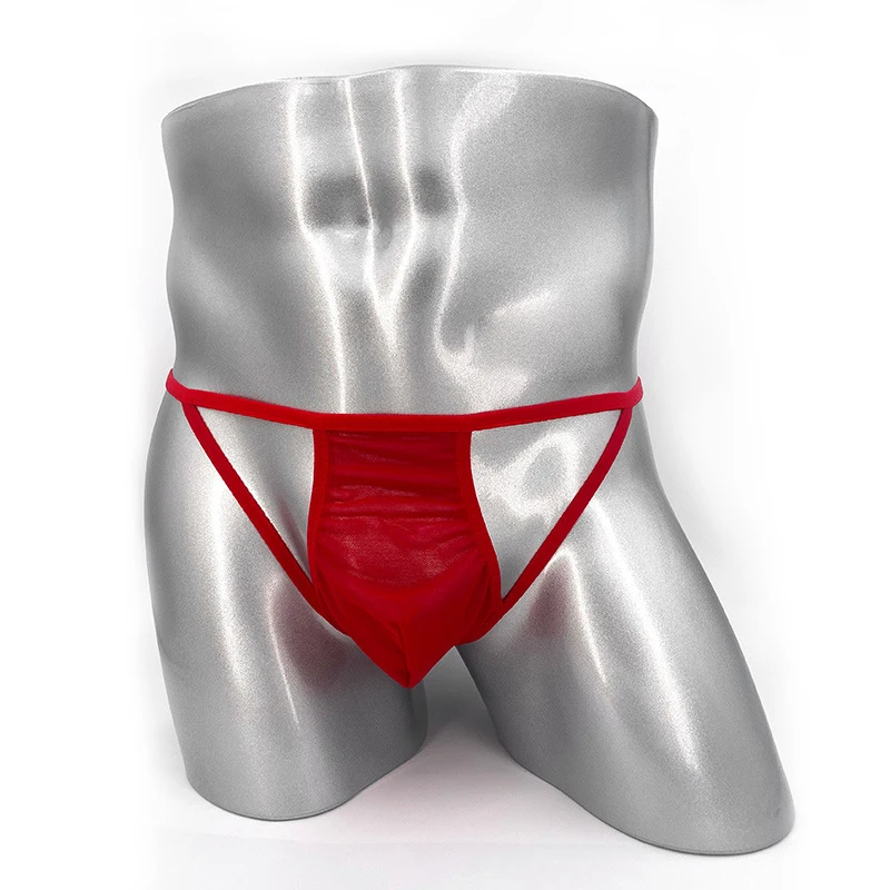 Wholesale 2022 Erotic Thong Men Mesh Sexy Transparent Temptation U Convex Men G-string Briefs Boys Low Waist Hollow Sac Thong