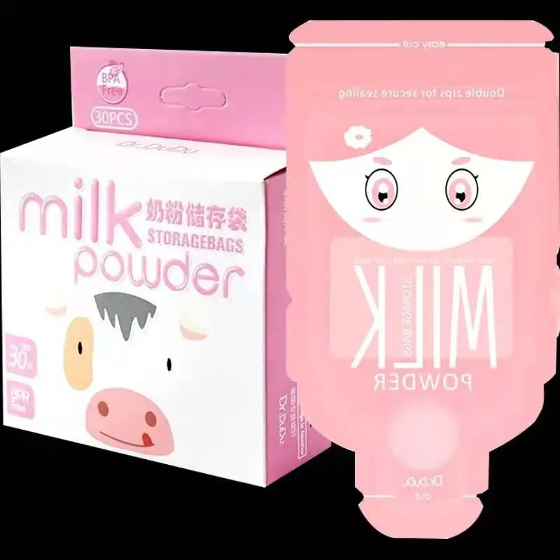 Pink eco friendly unique baby powder milk storage bags for sale