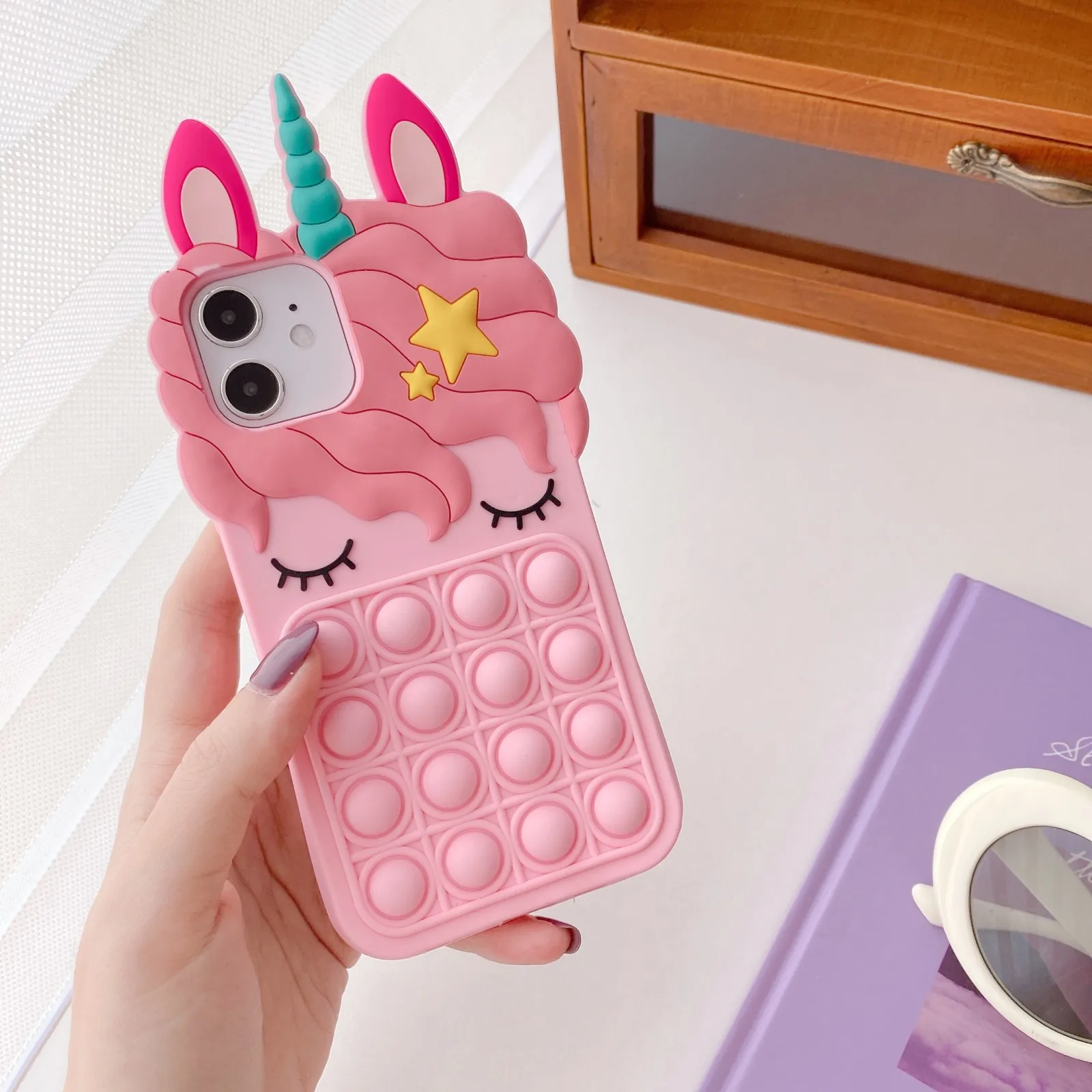 New arrival Silicone Cute Animal phone case for iPhone, Design for iPhone 12 11 Pro Max XR XS