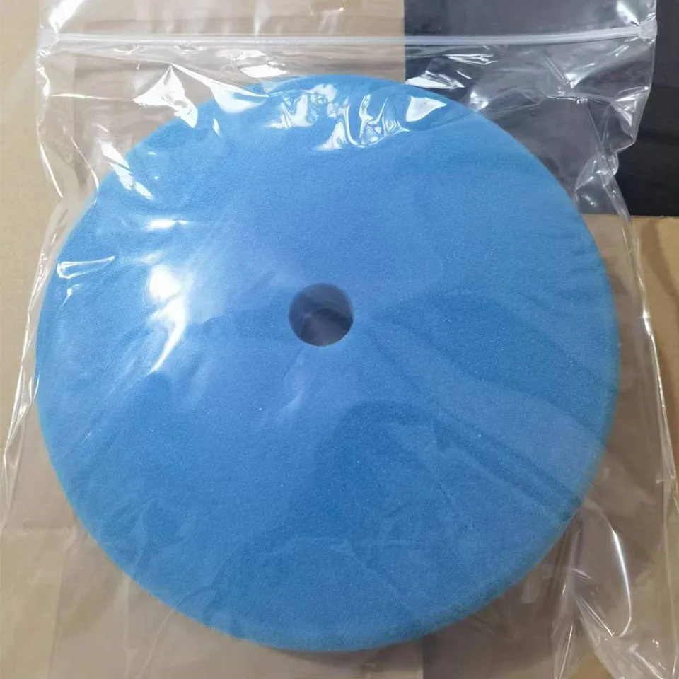 Multiple Options Blue Green Yellow Recessed Better Edge Soft Polish Slant Design Medium Cut Sponge Car Polishing Foam Pad