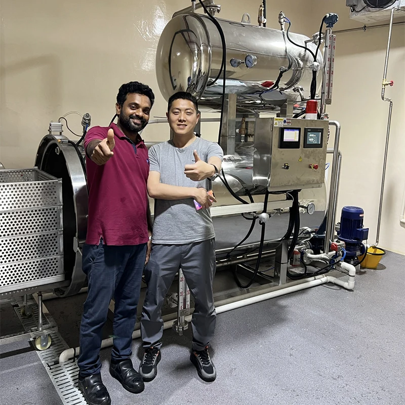 Stainless Steel Rotating Water Spray Sterilization Retort for Milk Food and Fruit Juice Processing Sterilization