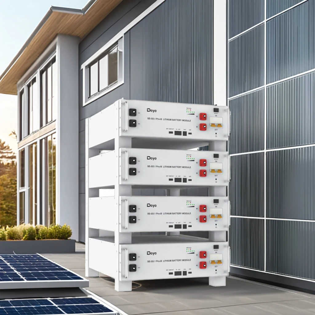 Deye SE-G5.1 Pro-B 6000 Cycles Lithium Ion Lifepo4 Battery 51.2V 100Ah 5Kwh Rack Mounted Type Solar Batteries Pack