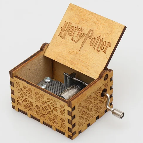 Новая креативная классическая музыкальная шкатулка Ever Bright в стиле Гарри Поттера, деревянная мини музыкальная шкатулка с ручным приводом