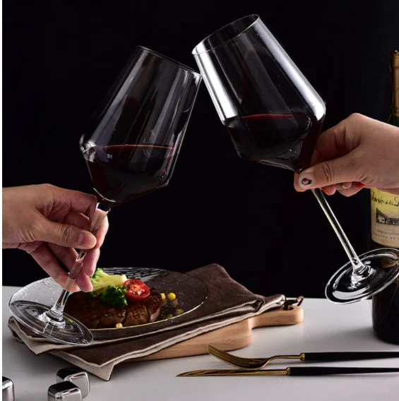 Red Wine Goblet Sublimation Crystal Glass Premium Custom Classic Clear Luxury Minimalist Glass Cup Shot Glass Drinking Glasses