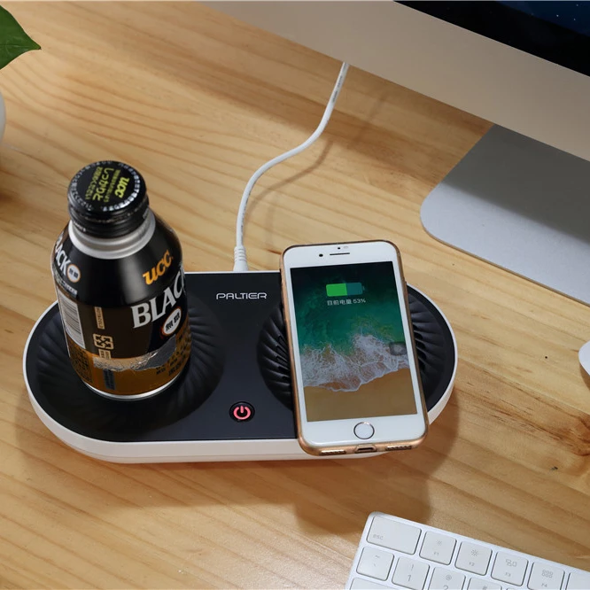 2019 hot interesting  electronic products: smart cup with cooling and warming with wireless charger