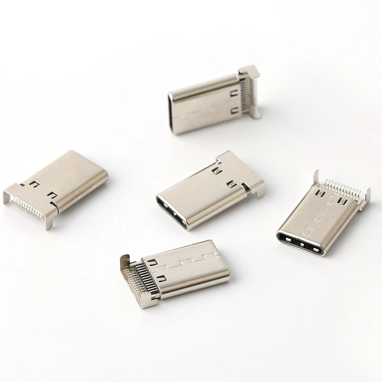 USB Male Plug usb c connector plug usb c Connector double row sink smt type c 24 pin c-type connector