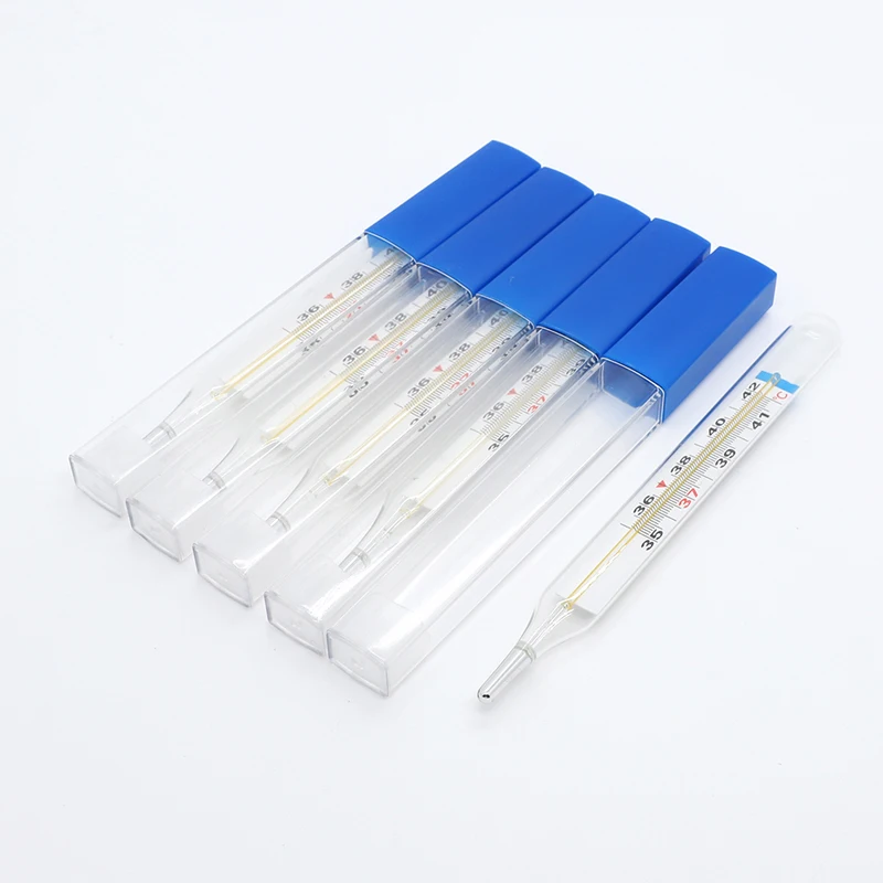 High Quality Medical Glass Mercury Clinical Thermometer