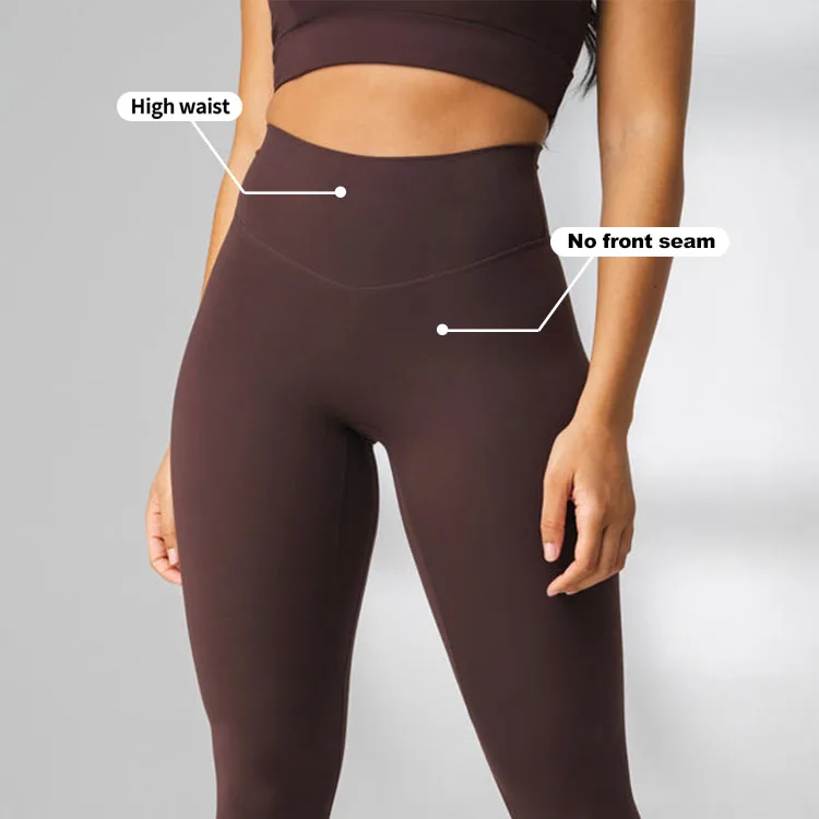 MIQI comfortable high waist yoga leggings V-shape tummy control legging fitness exercise yoga pant