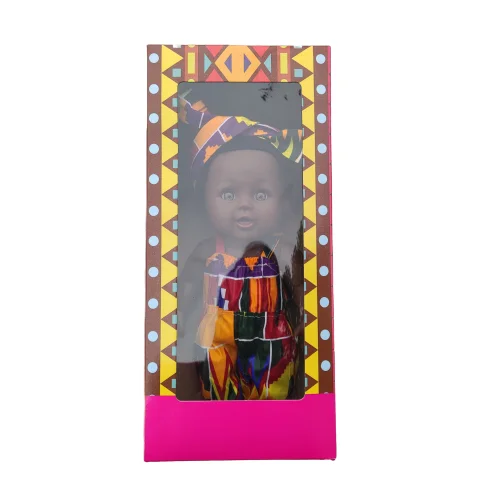 Beautiful African dolls Baby Movable Joint African Doll Toy Black Explosion head Pretty Long skirt Doll Toys For Girls Best Gift