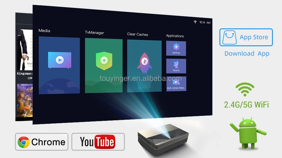 Changhong B7U 4K лазерный проектор Android видео короткий проектор чип B7u  проек