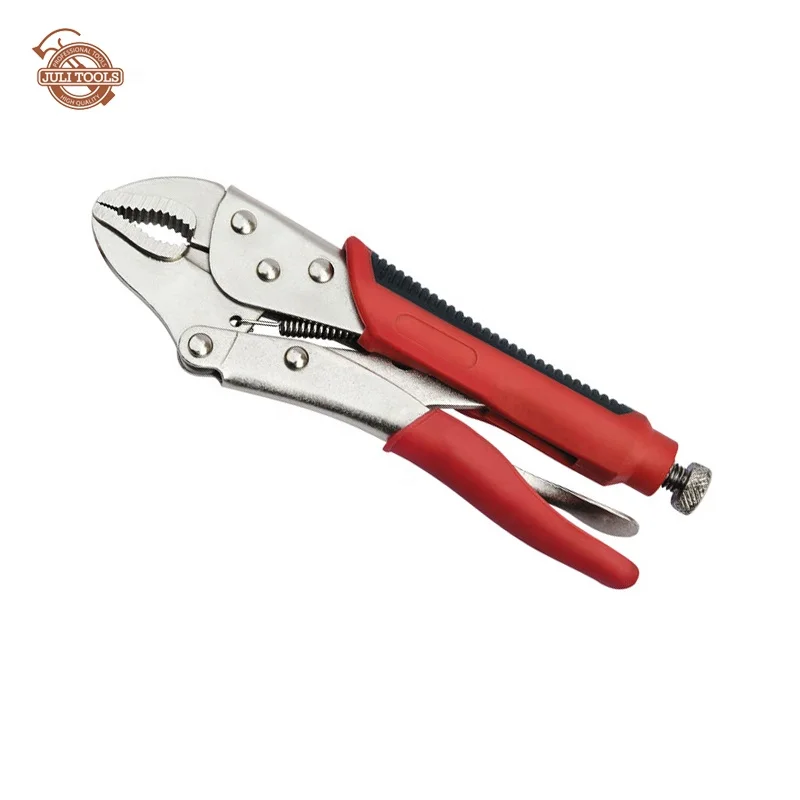 PVC Handle Nickel Plating Locking Pliers Lock Wrench Household  Tools